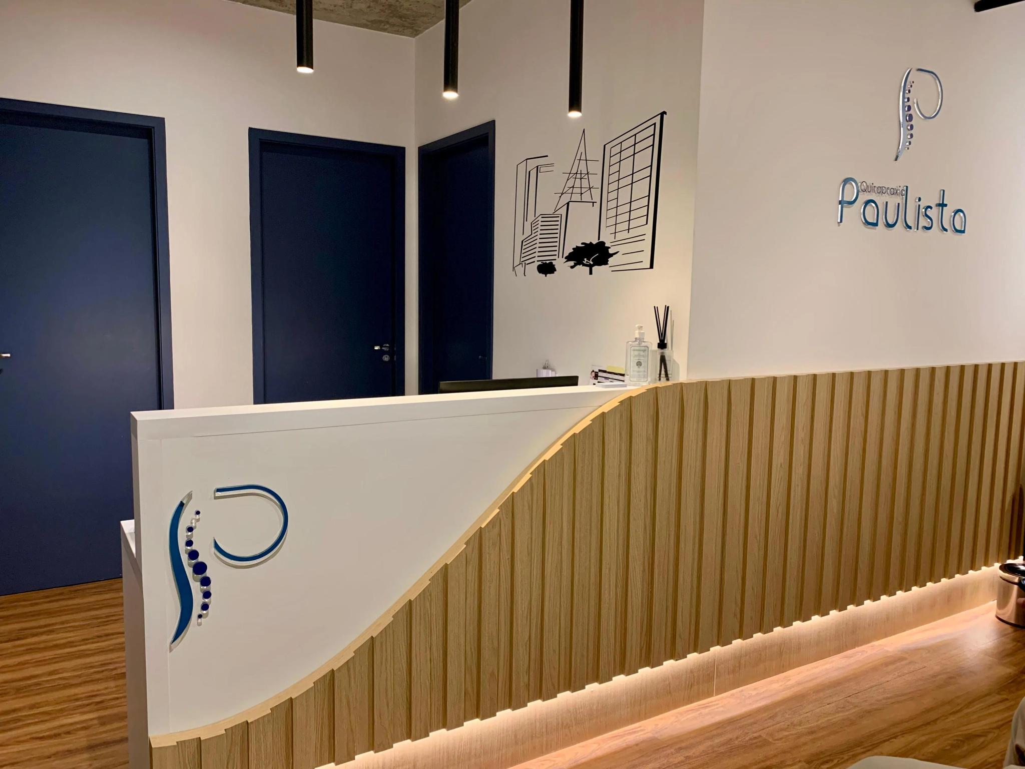 Recepção da clinica Quiropraxia Paulista, unidade de Pinheiros
